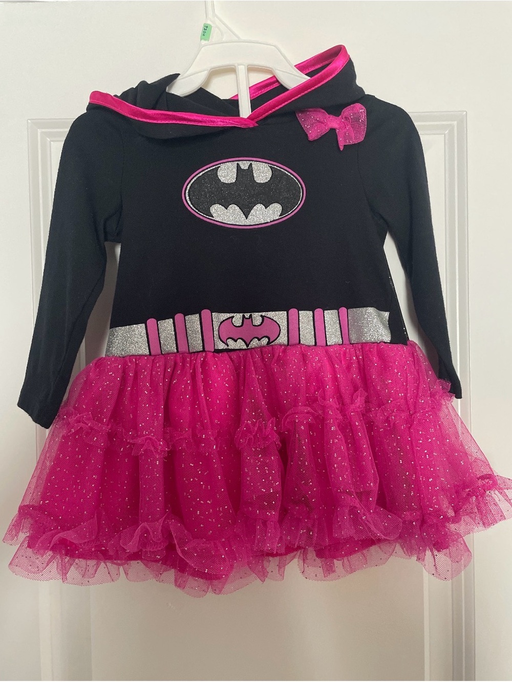 18M Batman Black and Hot Pink Batgirl Tulle Hoodie Dress